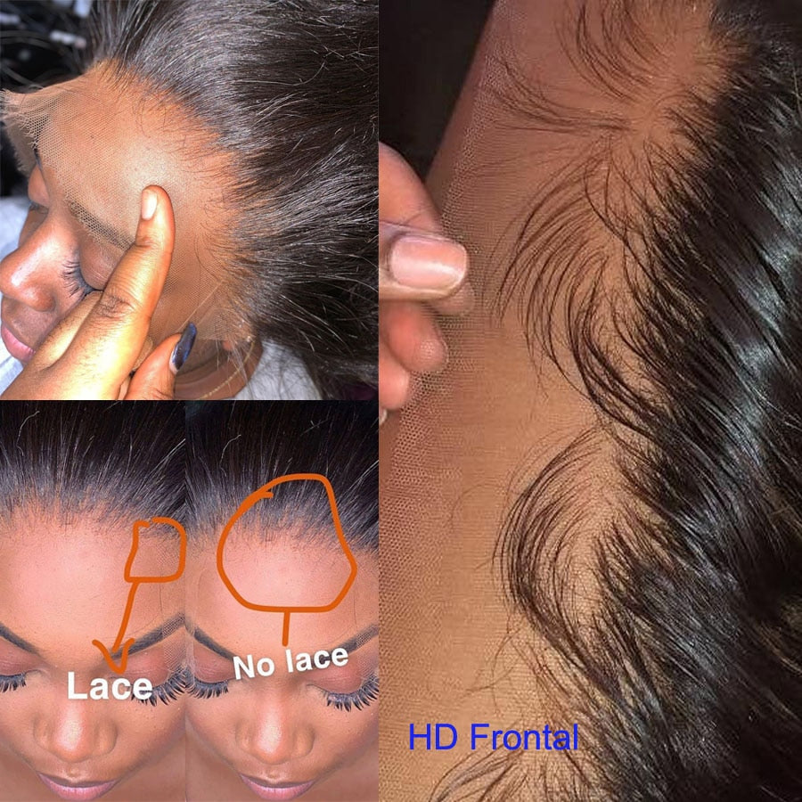 HD Lace Frontals Pre Plucked Ear to Ear 13X4 HD Lace Frontal Closures Transparent 13x6 Lace Frontals Brazilian Straight Frontal