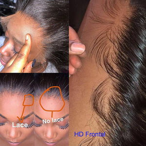 HD Lace Frontals Pre Plucked Ear to Ear 13X4 HD Lace Frontal Closures Transparent 13x6 Lace Frontals Brazilian Straight Frontal