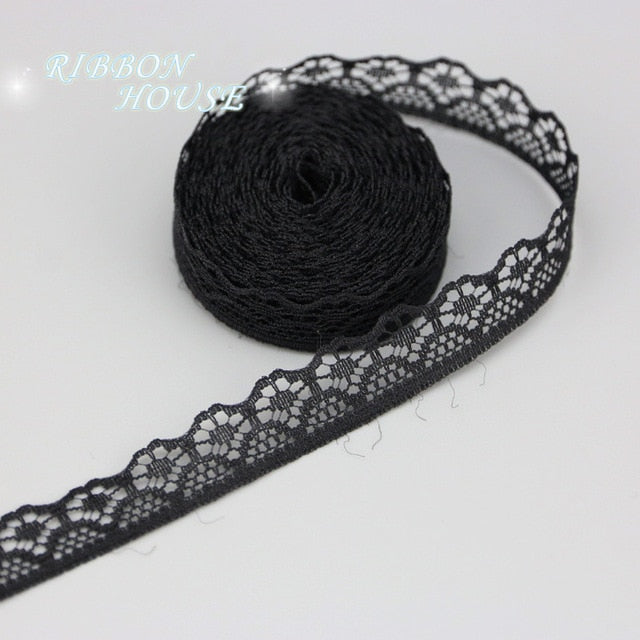 (10 yards/roll) 15mm white lace fabric Webbing Decoration packing Material pink red blue