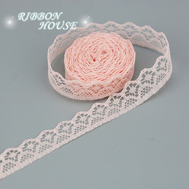 (10 yards/roll) 15mm white lace fabric Webbing Decoration packing Material pink red blue