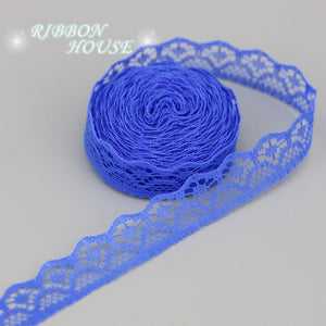 (10 yards/roll) 15mm white lace fabric Webbing Decoration packing Material pink red blue