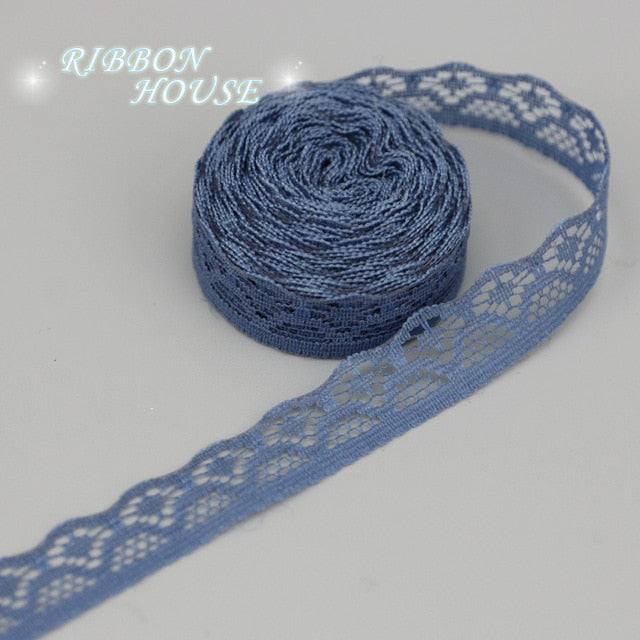 (10 yards/roll) 15mm white lace fabric Webbing Decoration packing Material pink red blue